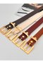 Set of 4 Thin Square Gold Buckle Women's Belt,Shirt Belt,Dress Belt,Coat Belt - 3