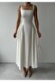 Strappy Pleated Flared Maxi Long Height Premium Pencil Evening Gown Occasion Dress