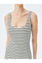 U-neck strappy midi pencil dress. - 5
