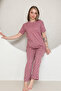 Short Sleeve Summer Pijamas Suit - 7