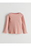 Lcw Baby Pink Crew Neck Long Sleeve Basic Baby Girl Pajamas Set - 2