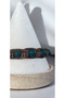 Bensei Dark Green Lava Stone & Tan - Brown Pu Leather Adjustable Men's Bracelet - 2