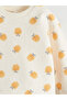Crew Neck Printed Girl's Sweatshirt and Sweatpants Set of 2 - 6