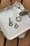 Steel Stone Bagel Removable Earrings - 2