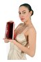 Red Color Satin Crystal Stone Evening Dress Bag Evening Bag Handmade Bag - 2