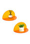 Oval 2-Piece Wall Shelf (Transparent Orange) - 3