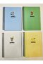 Set of 4 Unlined Notebooks 15x21 Cm 120 Pages Paper Cover Spiral Notebook
