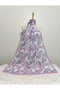 Patterned Chiffon Shawl with Leaves Model 180 X 70 cm