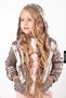 Girl's bright hooded zip-up photo print lined top and bottom set, ages 3-7, style 2151 - 3