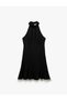 Aerobin Fabric Sleeveless Halter Neckline Mini Dress - 3