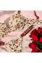 Watermelon Patterned Stoned Padded Women's Bra Set - 2