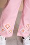 Pink Embroidery Detailed Sleeves Lace Girls Bottom Top Suit 20336 - 5