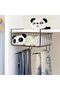 2 Pack Under Shelf Basket with Hooks – Stable Hanging Storage for Kitchen,  Bathroom (Black) - 5