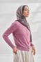 Ethnic Voile Vintage Pattern Shawl - Dark Purple - 2