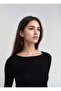 Viscose Boat Neck Body Long Sleeve Blouse Black - 4