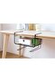 2 Pack Under Shelf Basket with Hooks – Stable Hanging Storage for Kitchen,  Bathroom (Black) - 4