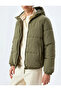 Puffer jacket with zipper and printed slogan - 3
