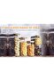 Set of 4 Round Glass Jars (1500ML) with Bamboo Airtight Lids for Kitchen Storage - Medium Size - 5