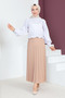Belted Pleated Skirt TSD230113 Powder - 2