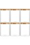 Vacuum Borosilicate Glass Jar with Bamboo Lid 6 Pieces 100 ml - 2