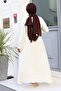 Ayrobin Long Hijab Dress Tsd240713 Beige - 5