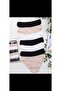 Women's Cotton Ribbed Slip 7 Pack Panties Black White Skin - 7