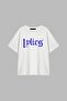 Lylie Printed Relaxed Fit White Women's Tshirt