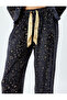 Polar Pajama Bottoms, Plain, Wide Leg, Glittery Star Print - 5