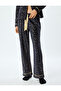 Polar Pajama Bottoms, Plain, Wide Leg, Glittery Star Print - 3
