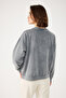 Pale Effect Printed Oversize Sweatshirt - 4