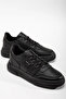 Men's Black Casual Sports Shoes Lace-Up Sneaker 1850 - 2