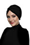 Brocade W Black Ready-To-Wear Turban Hijab Cap Suitable for Medical Use