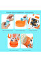 108 Holes Bubble Machine Toygun Battery Operated wt Light/Bubble Maker for Kid Indoor&Outdoor-Orange - 3