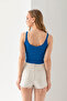 Hair Braid Strap V-Neck Crop Top, Body, Stylish Comfortable V-Neck Ribbed Sleeveless T-Shirt Crop, Strap Crop. - 7