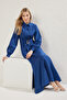 Saks Kemerli Dokuma Gömlek Elbise TCTSS25EB00064 - 2