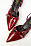 Claret Red Patent Leather Women's Classic Heeled Shoes 19105 - 4