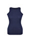 Mavi Halter Yaka Pamuklu Fitted/Vücuda Oturan Basic Örme Atlet TBBSS23CV00001 - 10
