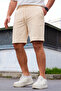 Stone Regular/Normal Cut Mid-Length Elastic Waist Lace-Up Detail Stitching Detailed Shorts Tmnss20Sr0070 - 2