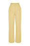 Sarı Straight/Düz Kesim Pilili Dokuma Kumaş Pantolon TWOAW23PL00401 - 7