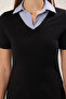 Siyah Dokuma Detaylı Regular/Normal Kalıp Örme Bluz TWOSS25BZ00214 - 3