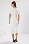 White Fitted/Fitted Flounce Lined Midi Woven Dress TWOSS20EL1342 - 4