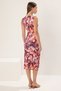 Dusty Rose Printed Bodycone/Body Sitting Drawstring Detail Knitted Stretchy Midi Pencil Dress Twoss23El00751 - 4