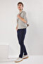 Navy Blue Slim Fit Basic 5 Pocket Flexible Gabardine Pants Tmnss25Pl00020 - 3