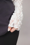 Anthracite Lace Detailed Oversize/Wide Fit Knitted T-Shirt Twoaw25Ts00022 - 3