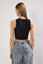 Black*001 Halter Neck Fitted/Crop Stretchy Knitted Blouse Twoss22Bz0879 - 4