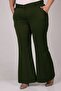 29031 Plus Size Flared Trousers - Khaki - 4