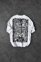 Men's White Reimagine Embossed Printed Oversize Tshirt - 2