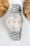 Steel Band Steel Case Women's Wristwatch, 3 Atm Waterproof Silver-White Zmfer171 - 3