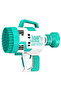 108 Holes Bubble Machine Toygun Battery Operated wt Light/Bubble Maker for Kid Indoor & Outdoor-Cyan