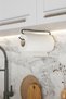 Black Paper Towel Holder - Holder with Adhesive Metal Hangers Minimal Design for Bathroom Kitchen - 5